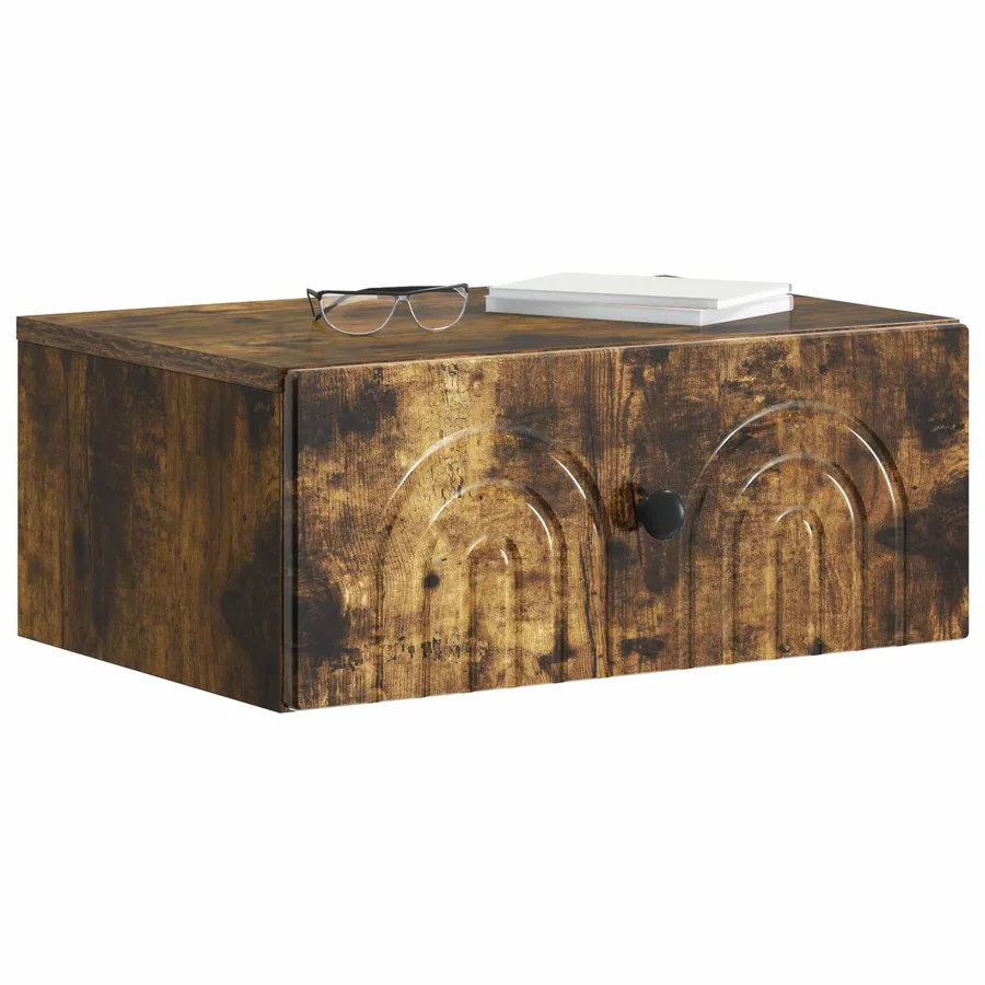 Cabinet de chevet mural 2 pcs Chêne fumé 49 x 34,5 x 20 cm - 3