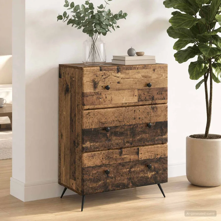 Armoire à tiroirs Bois ancien 66 x 34,5 x 90 cm - 4
