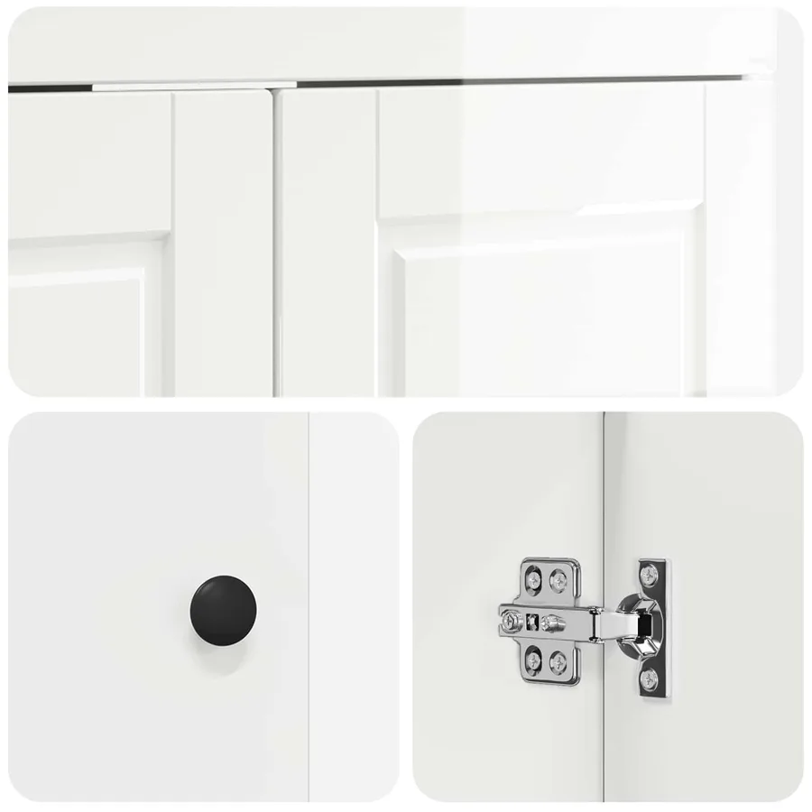 Ensemble de mobilier de salle de bain Blanc brillant - 10
