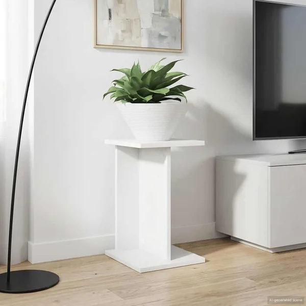 Support de Plante 2 pc Blanc 25 x 25,5 x 40,5 cm