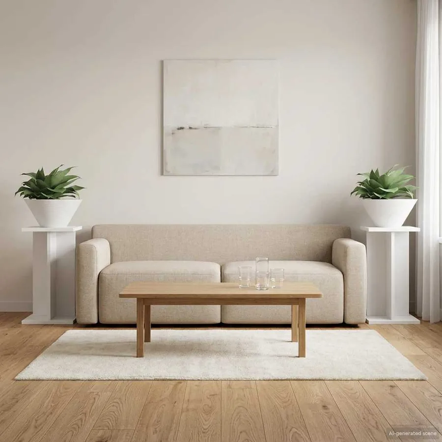 Support de Plante 2 pc Blanc 25 x 25,5 x 40,5 cm - 4