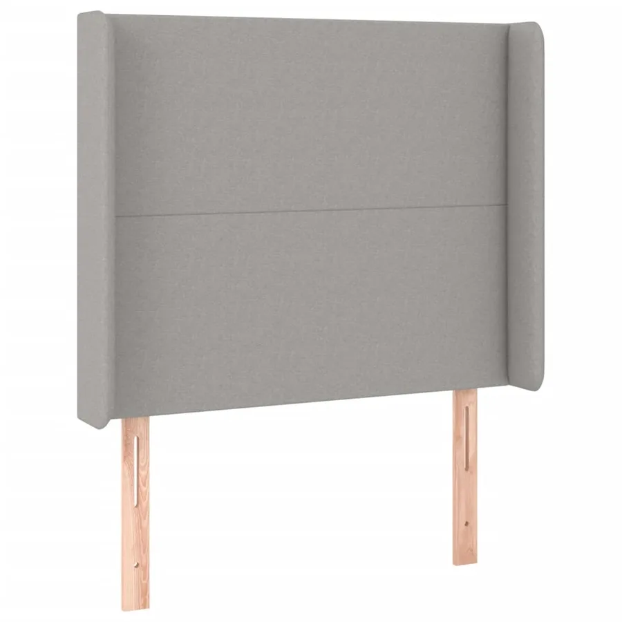 Tête de lit à LED Gris clair 103x16x118/128 cm Tissu - 4