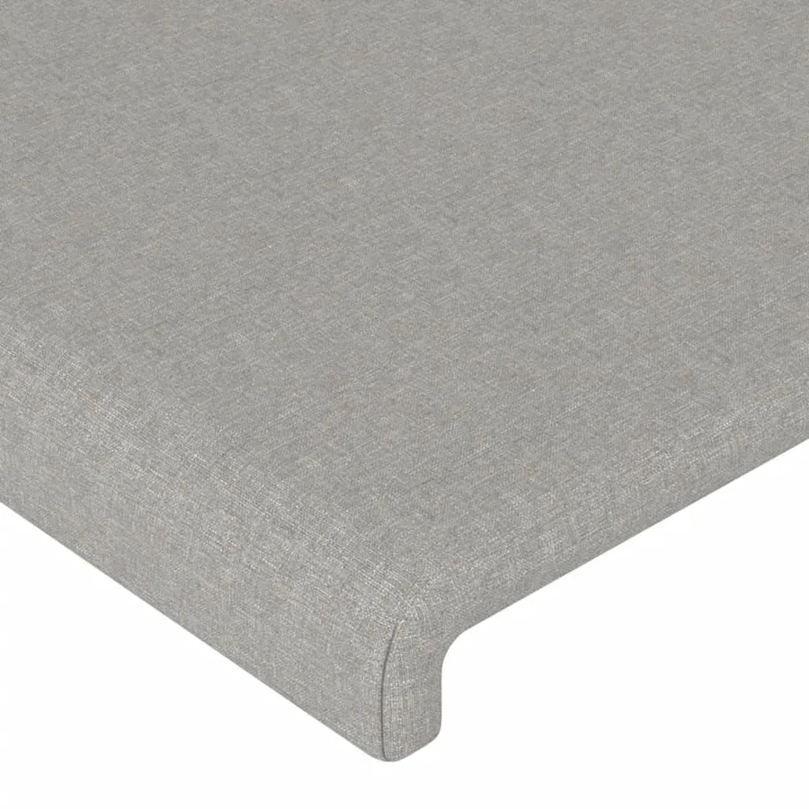 Tête de lit à LED Gris clair 103x16x118/128 cm Tissu - 5