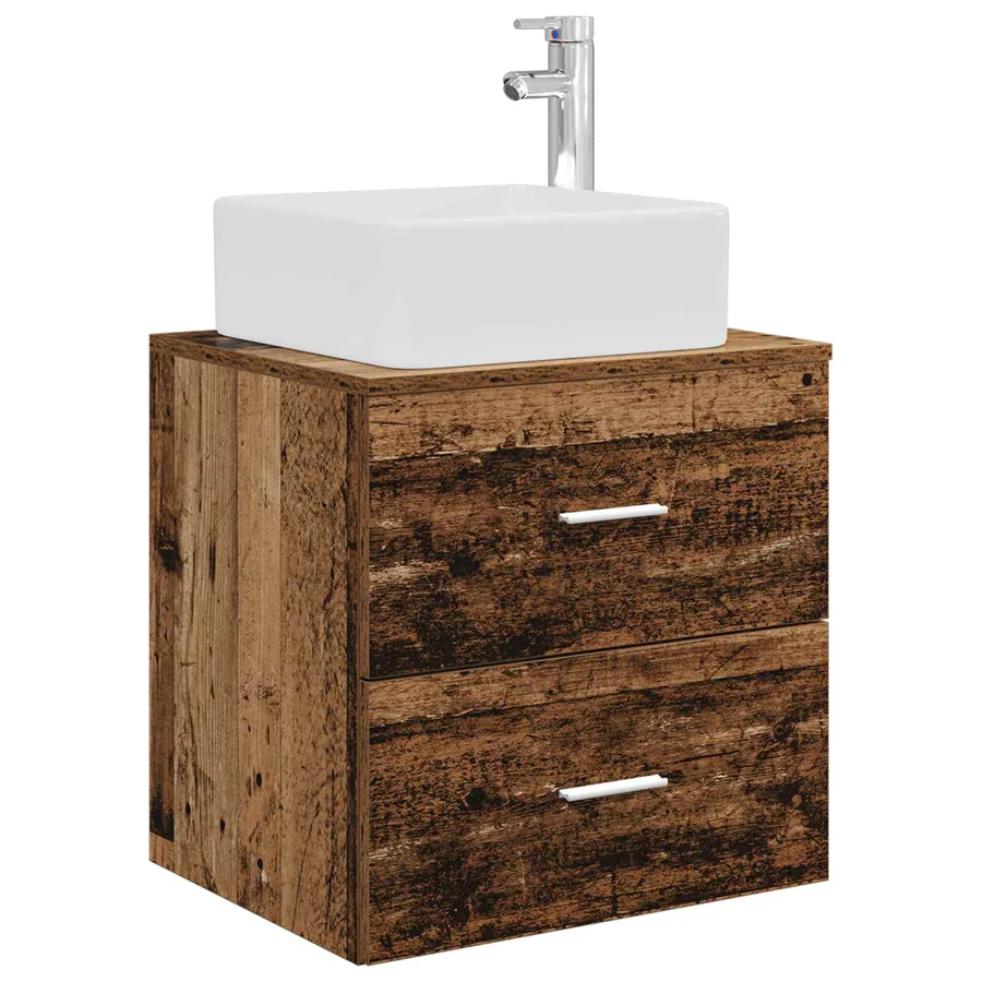 Vanité de lavabo mural Bois ancien 49,5 x 41 x 63 cm - 2