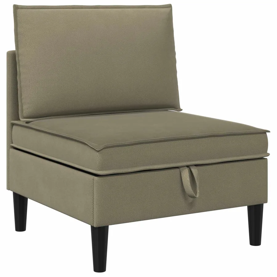 Ensemble de meubles pour le salon 3 pcs Kaki Tissu - 5