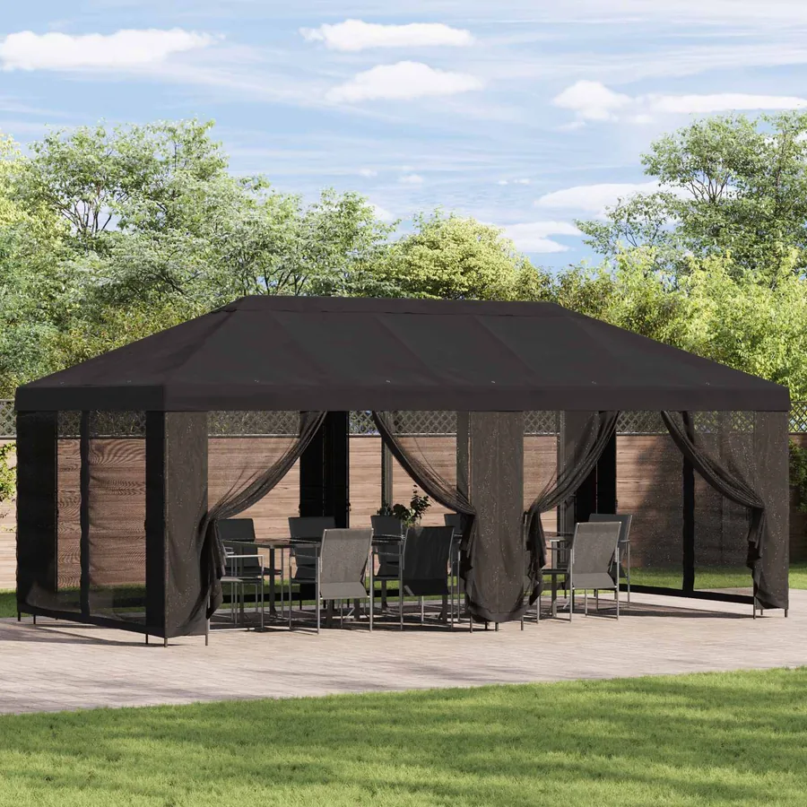 Housse de tonnelle avec murs latéraux Anthracite Polyester
