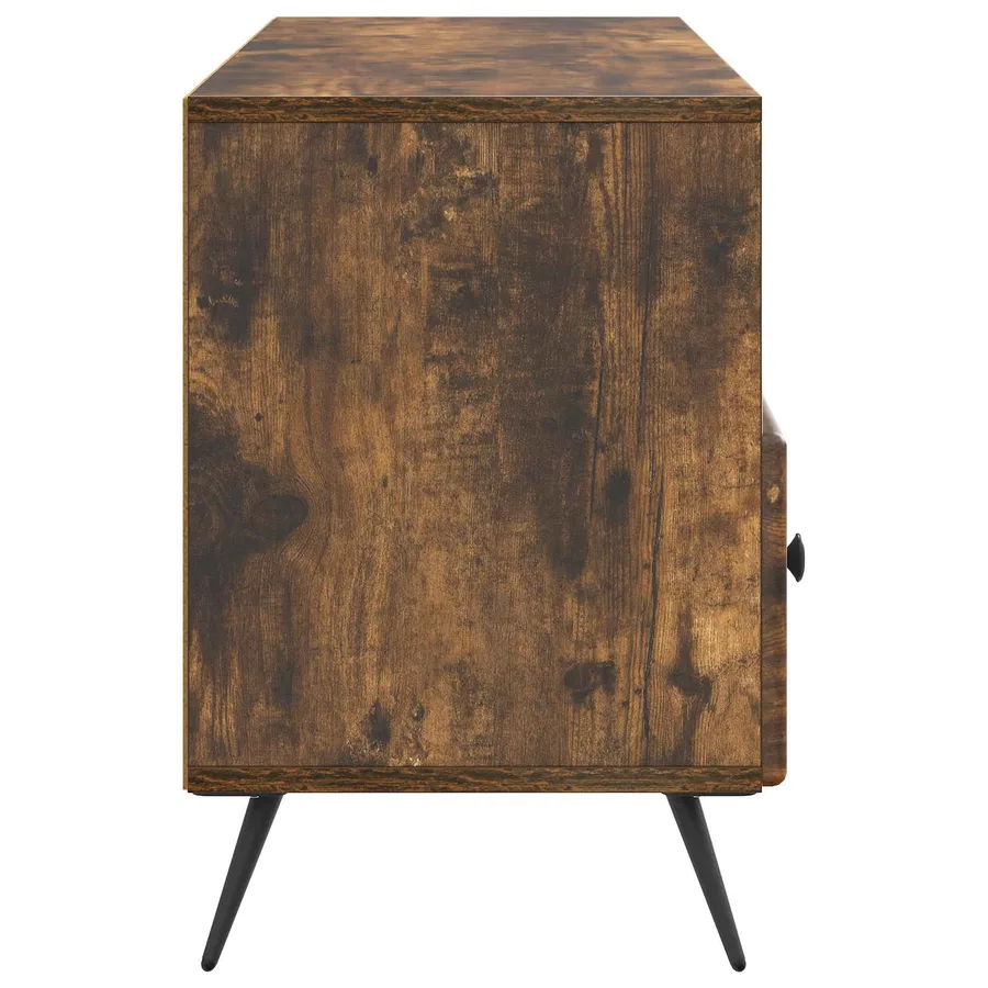 Meuble TV Chêne fumé 102 x 34,5 x 50 cm Bois d'ingénierie - 7