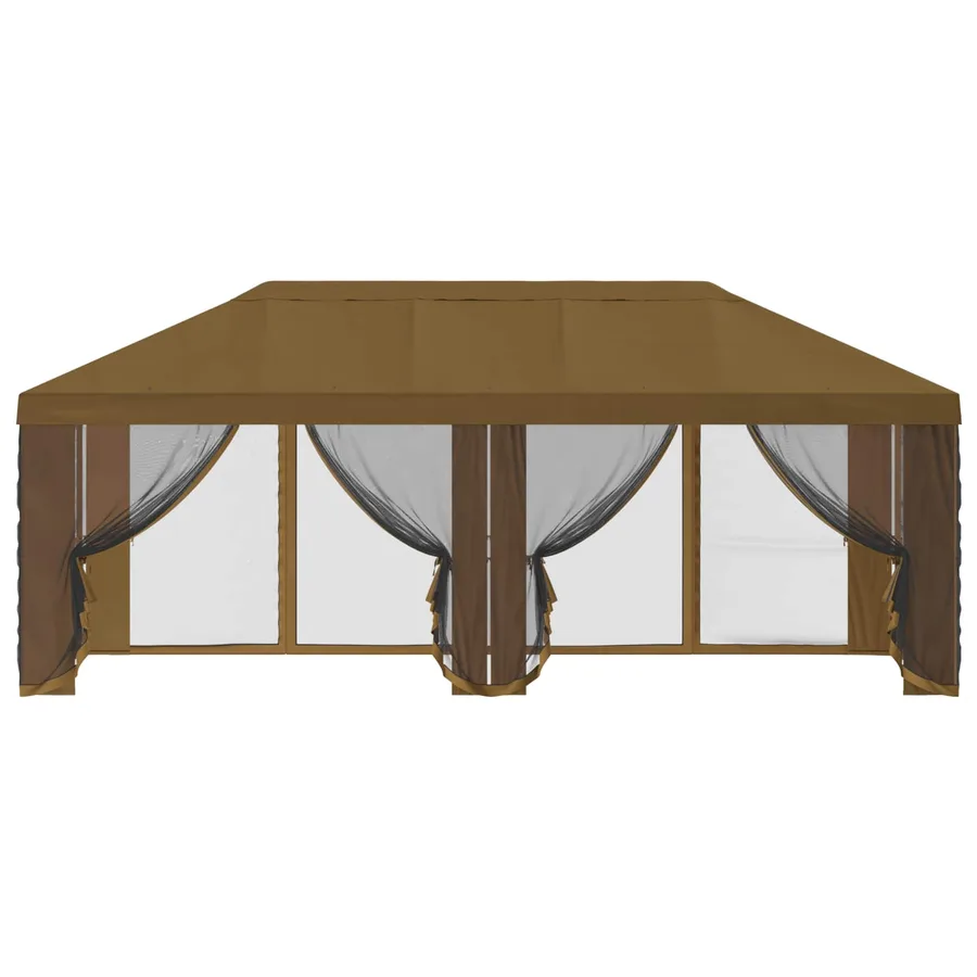 Housse de tonnelle avec murs latéraux Taupe 600,5 x 300,5 cm - 5