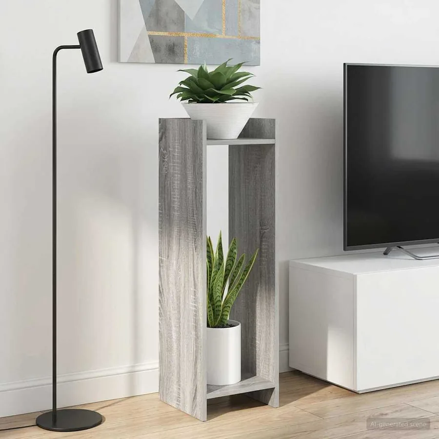 Support de Plante 2 pc Gris Sonoma 30 x 30 x 100 cm