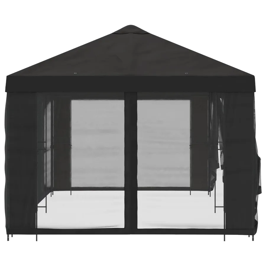Gazebo avec murs latéraux 6 x 3 m Anthracite Polyester et Acier - 4