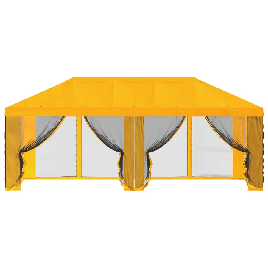 Housse de tonnelle avec murs latéraux Jaune 600,5 x 300,5 cm - 5