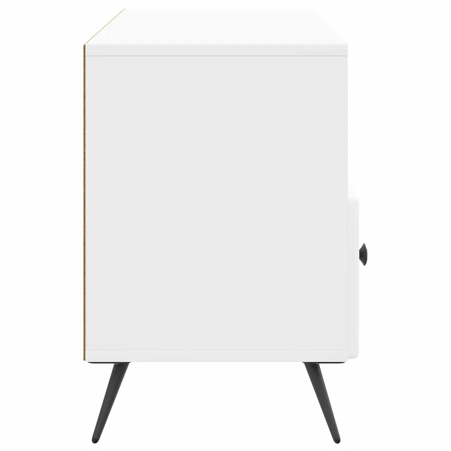 Meuble TV Blanc brillant 102 x 34,5 x 50 cm Bois d'ingénierie - 7