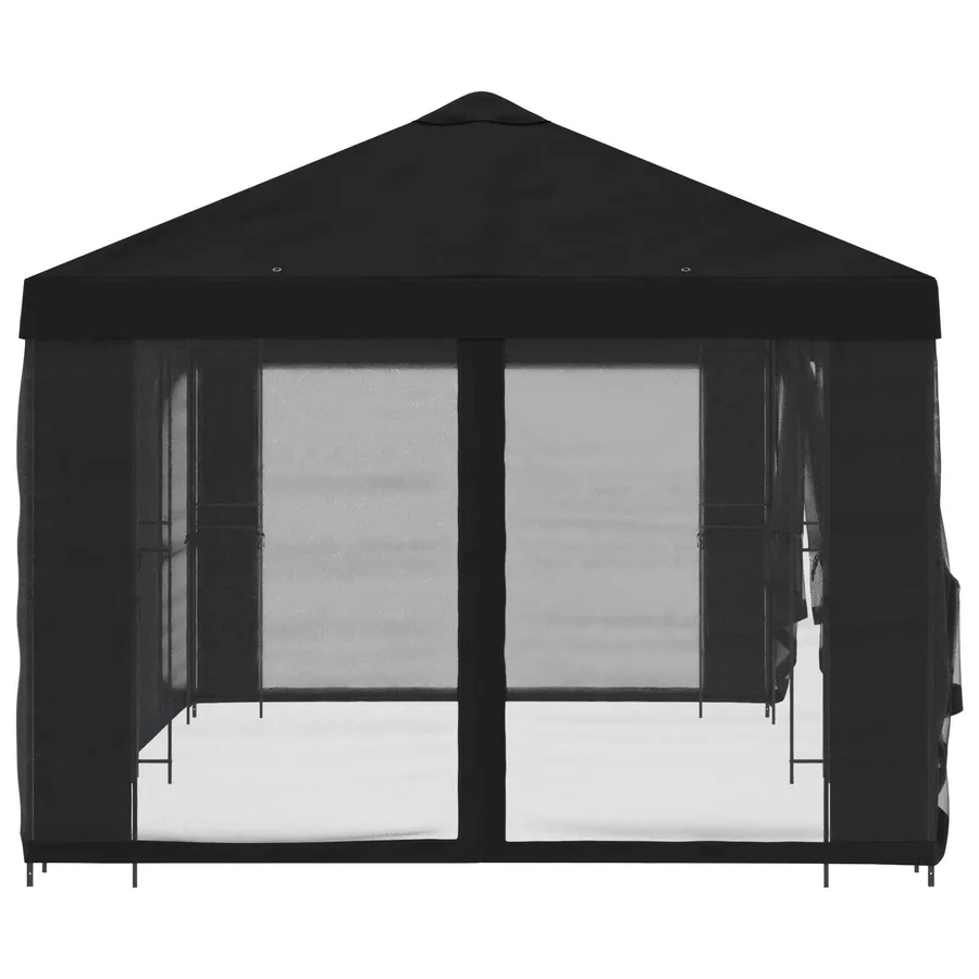 Gazebo avec murs latéraux 6 x 3 m Noir Polyester et Acier 190 - 4