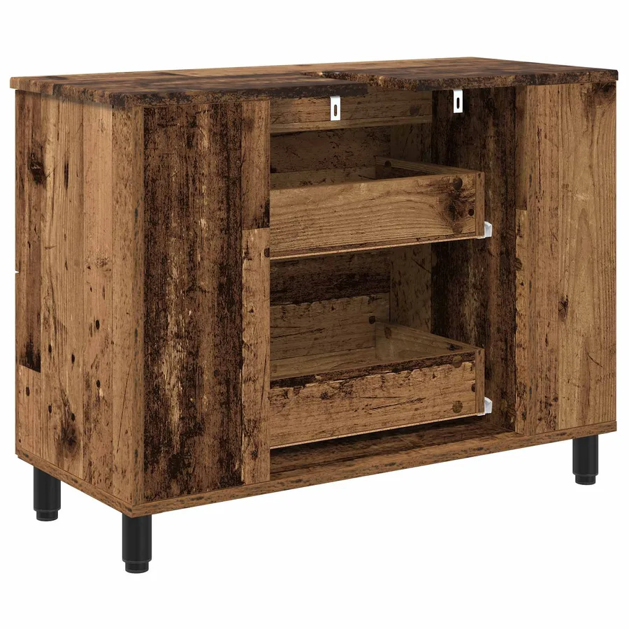 Unité de vanité de salle de bain Bois ancien 80 x 35 x 60 cm - 7