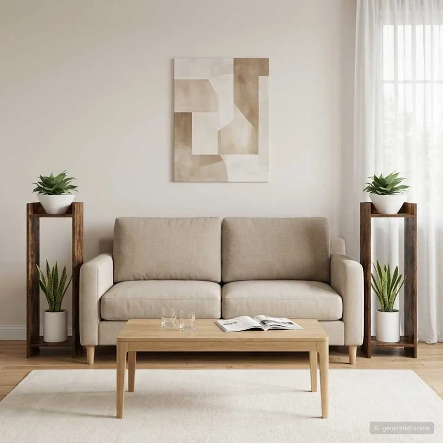Support de Plante 2 pc Chêne Fumé 30 x 30 x 100 cm - 4