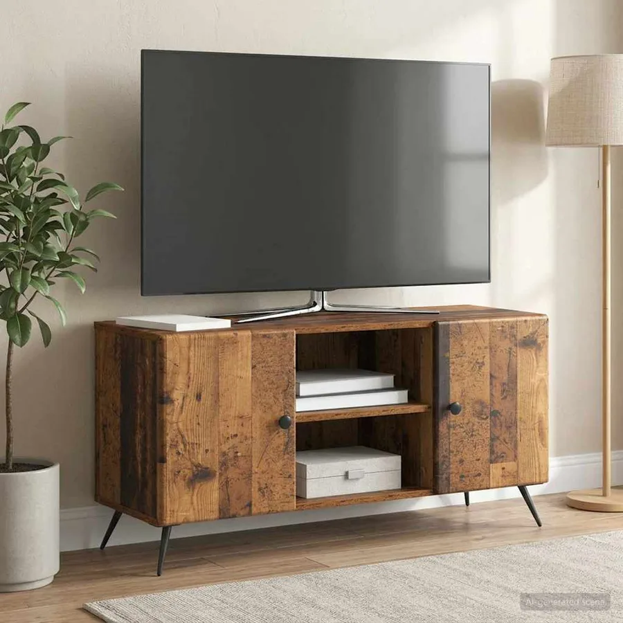 Meuble TV Bois ancien 102 x 34,5 x 50 cm Bois d'ingénierie - 4