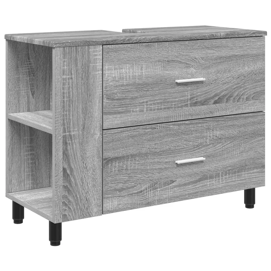 Unité de vanité de salle de bain Sonoma gris 80 x 35 x 60 cm - 2
