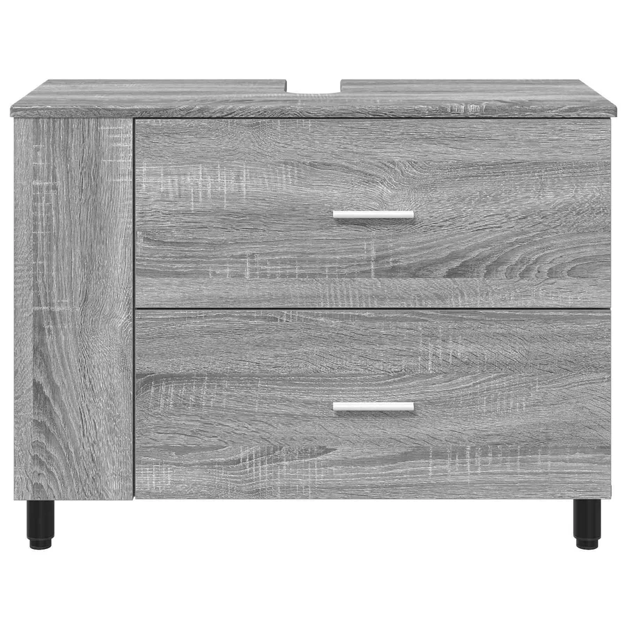Unité de vanité de salle de bain Sonoma gris 80 x 35 x 60 cm - 5