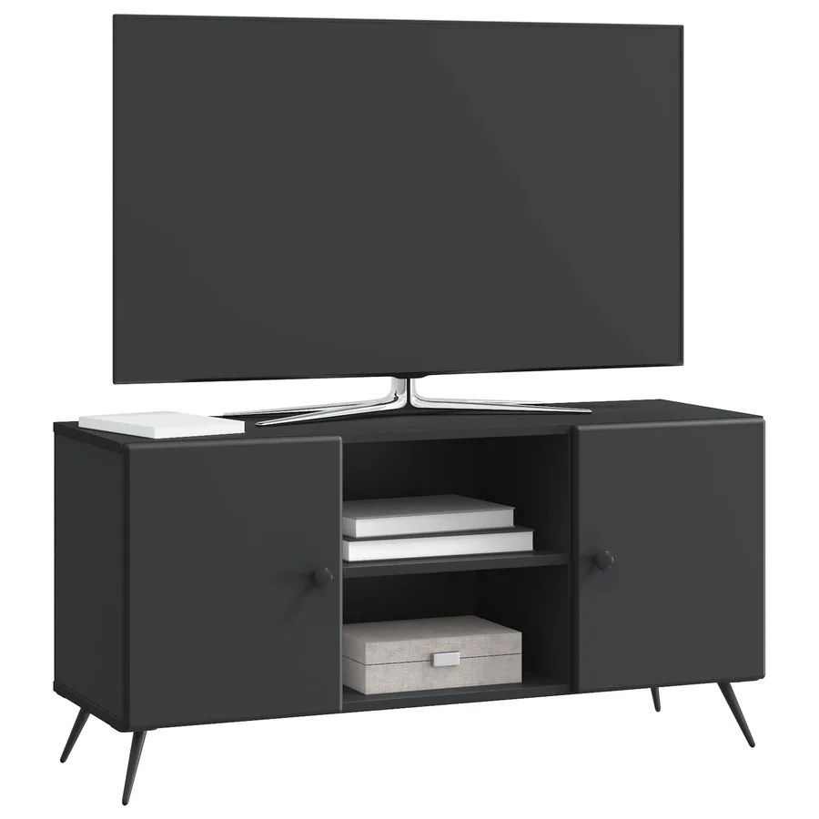 Meuble TV Noir 102 x 34,5 x 50 cm Bois d'ingénierie - 3