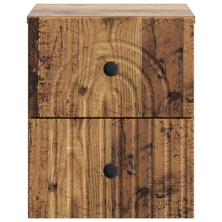 Cabinet de chevet mural 2 pcs Bois ancien 33 x 34,5 x 40 cm - 7