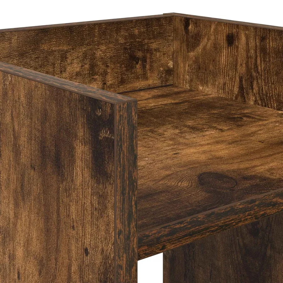 Support de Plante Chêne Fumé 30 x 30 x 60 cm Bois d’ingénierie - 8