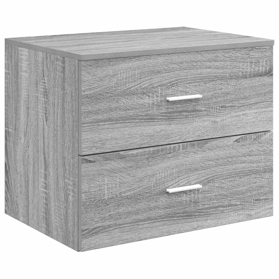 Meuble de Salle de Bain Suspendu Sonoma gris - 2