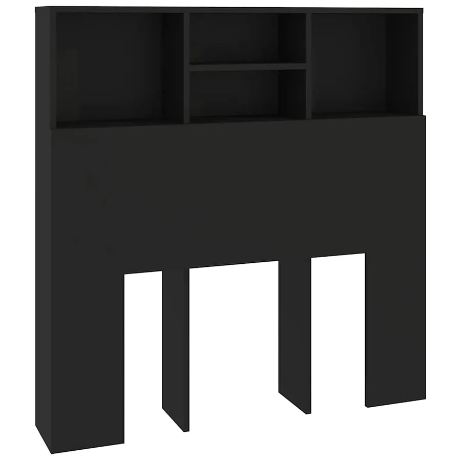 Armoire de tête de lit Noir 100x19x103,5 cm - 2
