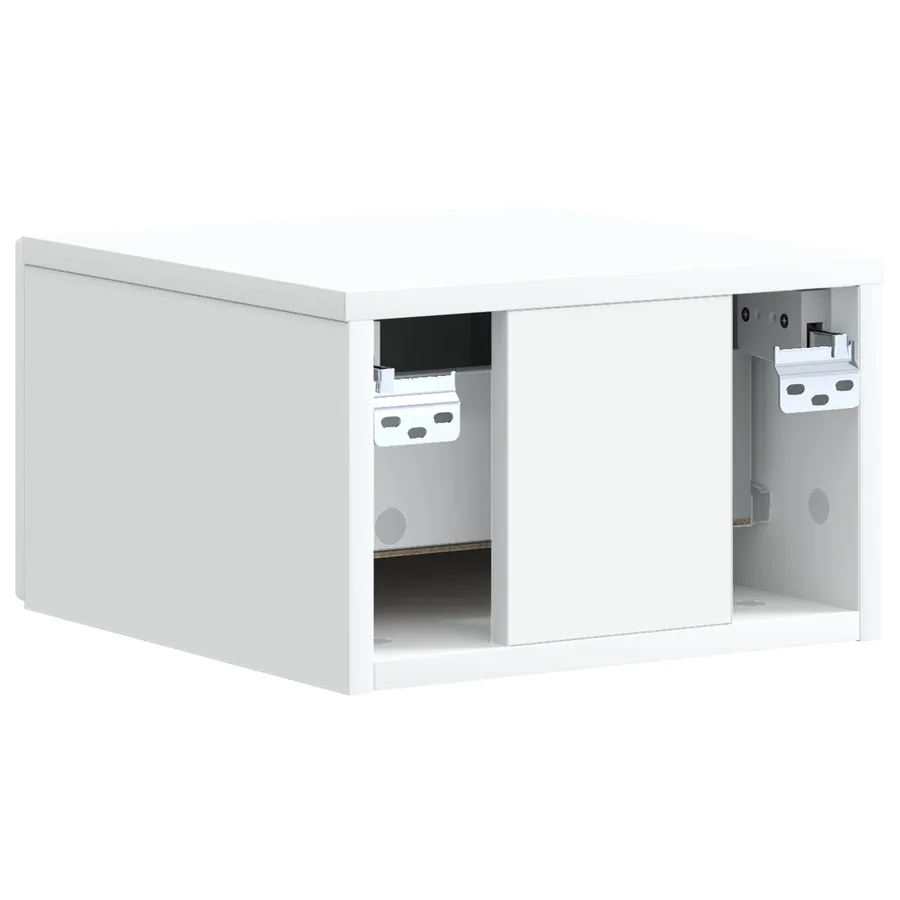 Cabinet de chevet mural avec tiroir Blanc 33 x 34,5 x 20 cm - 7