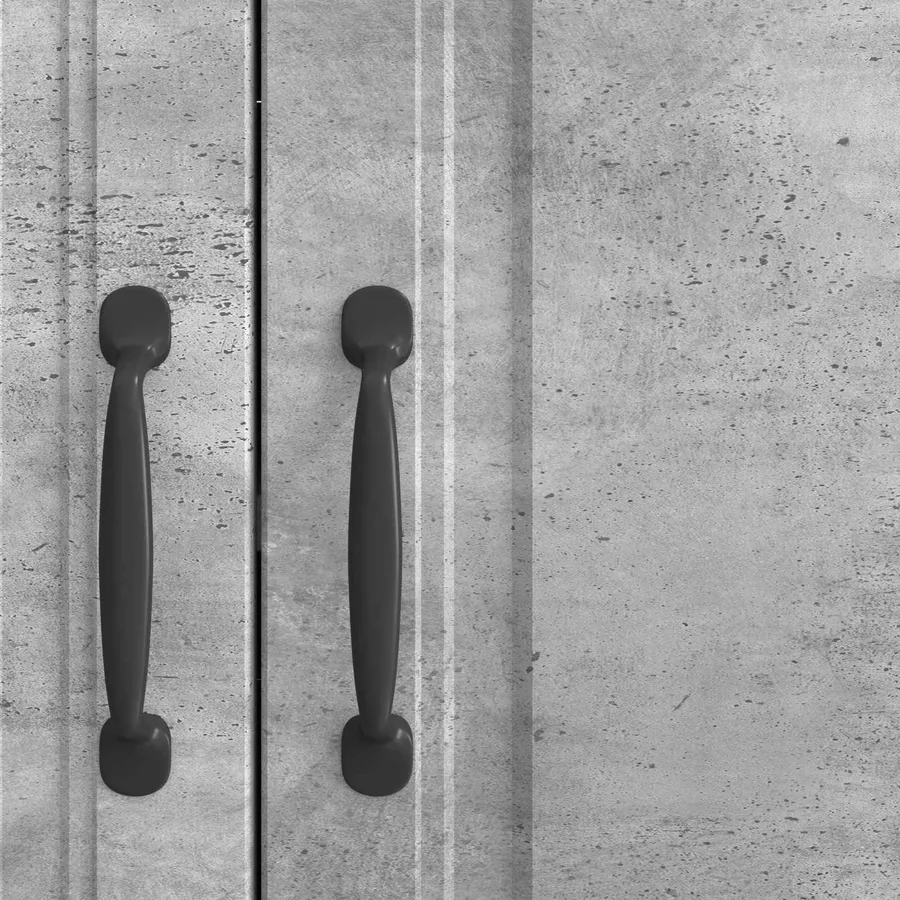 Buffet Gris béton 89 x 34,5 x 77 cm Bois d'ingénierie - 8