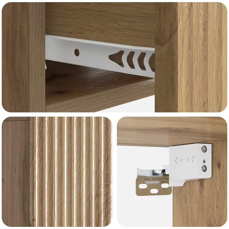Cabinet de chevet mural 2 pc Chêne artisanal 49 x 34,5 x 20 cm - 10