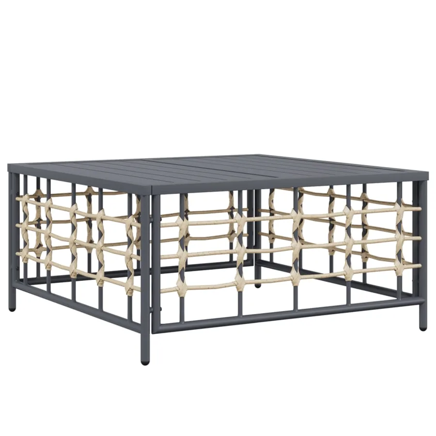 Salon de jardin 8 pcs avec coussins anthracite résine tressée - 7