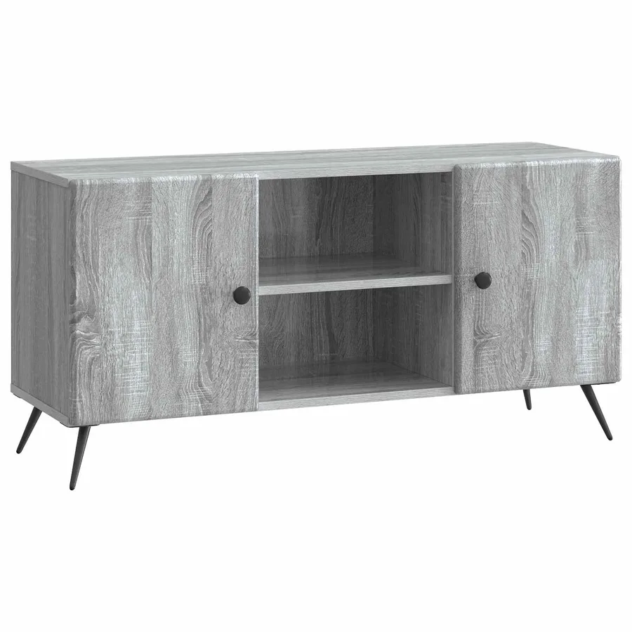 Meuble TV Sonoma gris 102 x 34,5 x 50 cm Bois d'ingénierie - 2