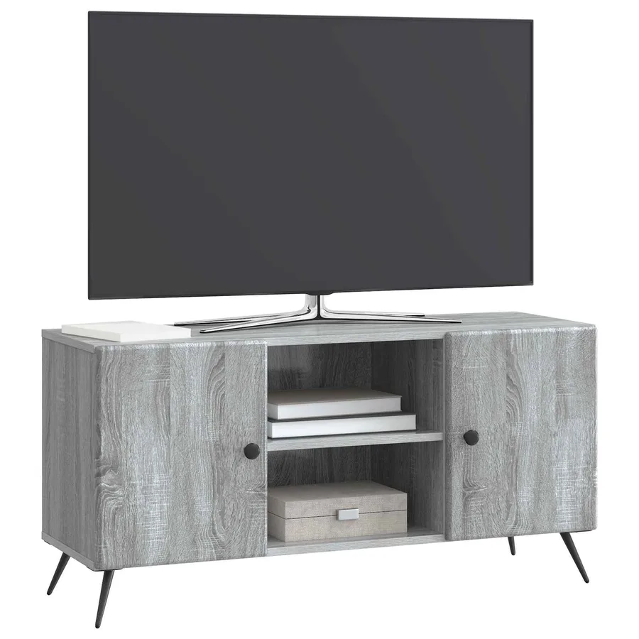 Meuble TV Sonoma gris 102 x 34,5 x 50 cm Bois d'ingénierie - 3