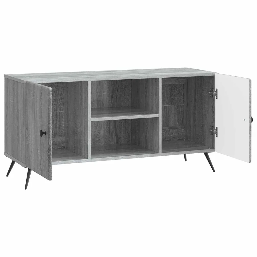 Meuble TV Sonoma gris 102 x 34,5 x 50 cm Bois d'ingénierie - 5