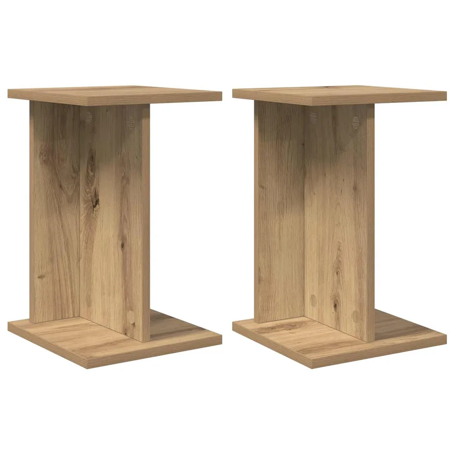 Support de Plante 2 pc Chêne Artisanal 25 x 25,5 x 40,5 cm - 2
