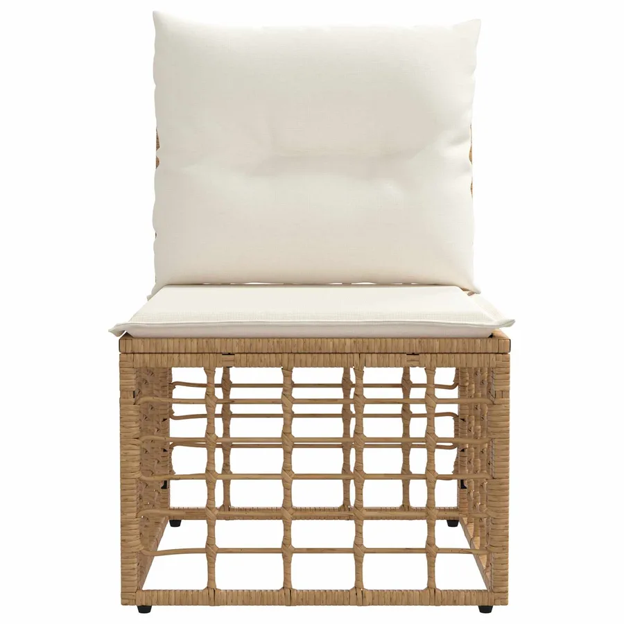 Unité de canapé sans accoudoir modulable pour extérieur Naturel - 4