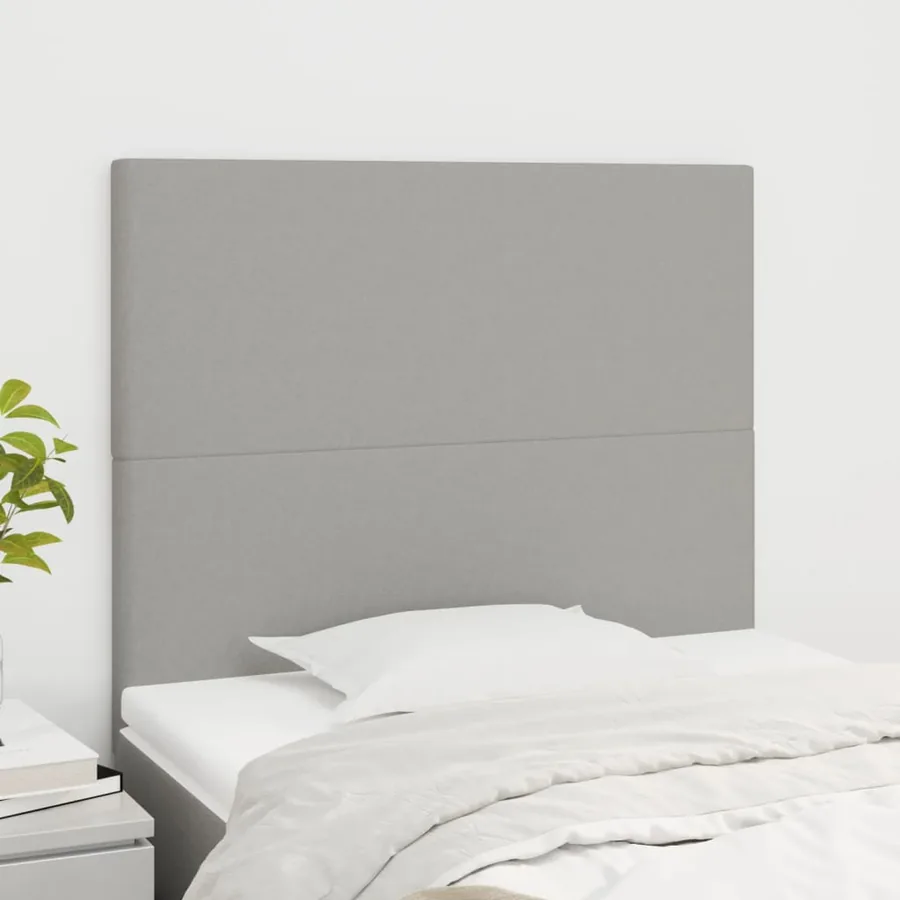 Tête de lit Gris clair 100x5x118/128 cm Tissu