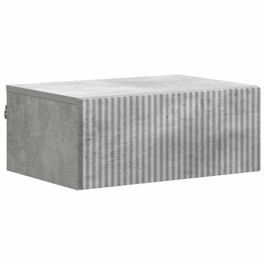 Cabinet de chevet mural Gris béton 49 x 34,5 x 20 cm - 2