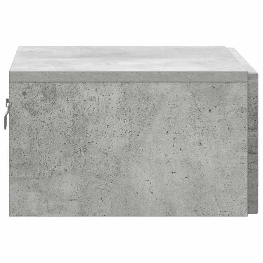 Cabinet de chevet mural Gris béton 49 x 34,5 x 20 cm - 6