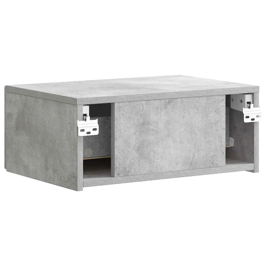 Cabinet de chevet mural Gris béton 49 x 34,5 x 20 cm - 7