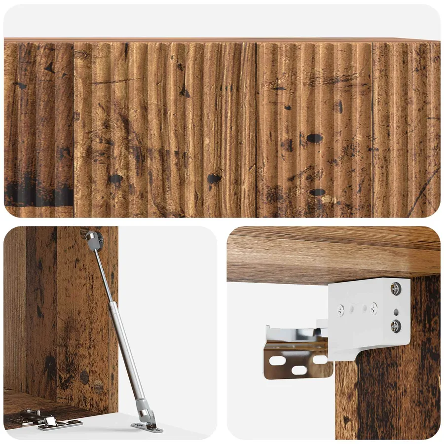 Meuble TV mural Bois ancien 78,5 x 41 x 30 cm Bois d'ingénierie - 9