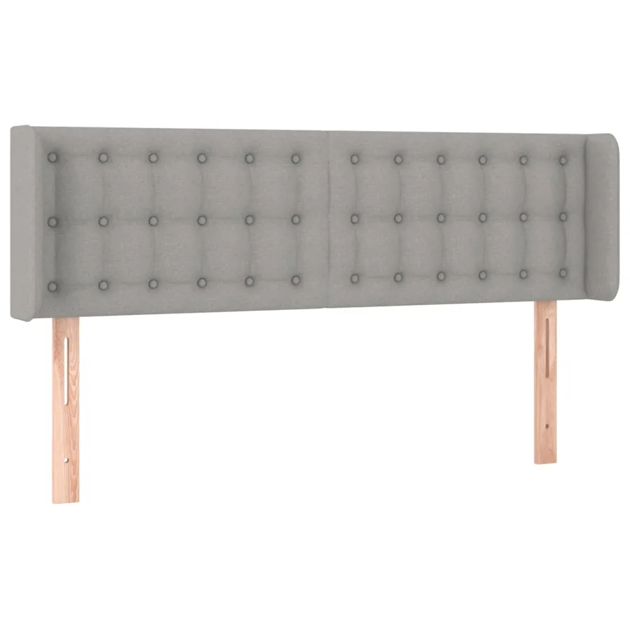 Tête de lit à LED Gris clair 147x16x78/88 cm Tissu - 3