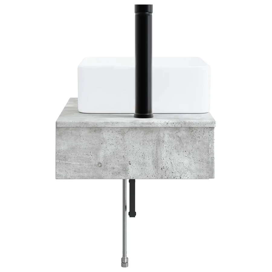 Basin de lavage mural Gris béton 50 x 41 x 39 cm - 4