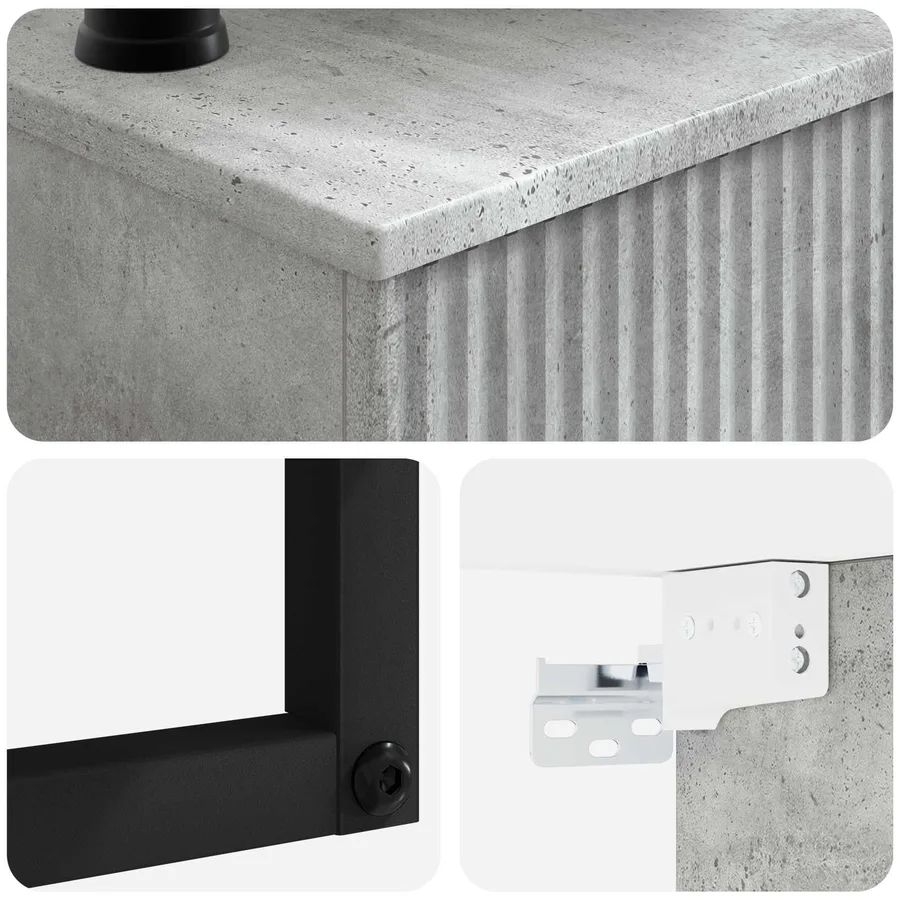 Basin de lavage mural Gris béton 50 x 41 x 39 cm - 6