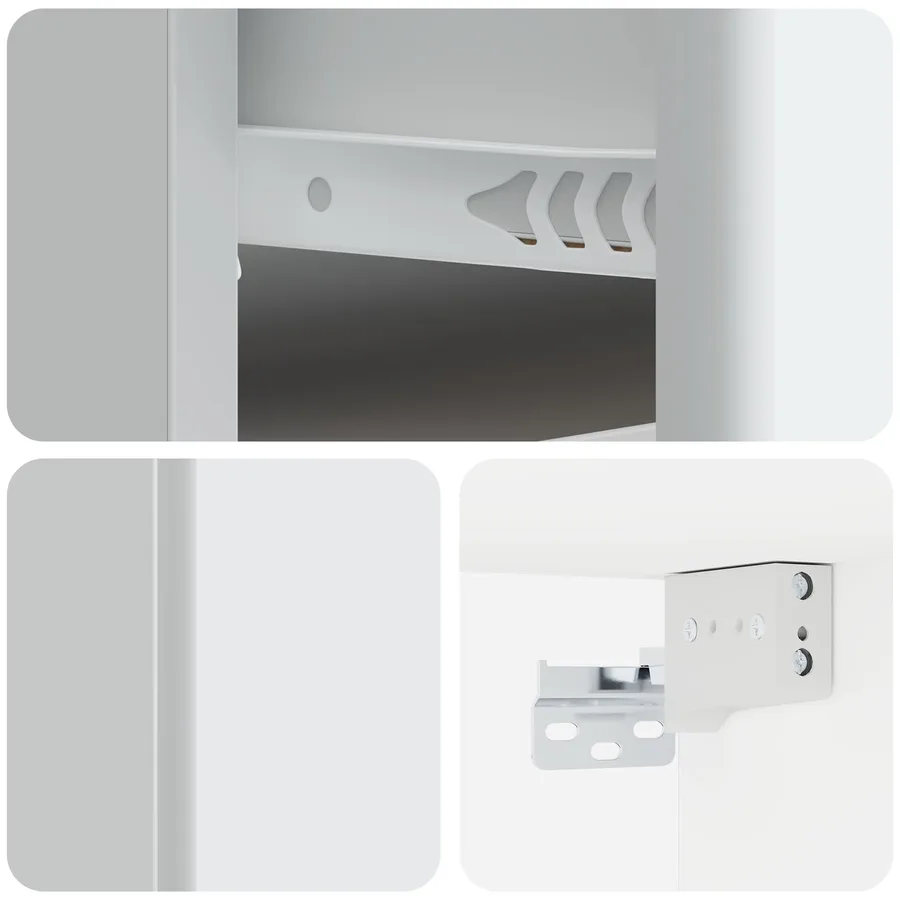 Cabinet de chevet mural 2 pcs Blanc 34,5 x 33 x 20 cm - 8