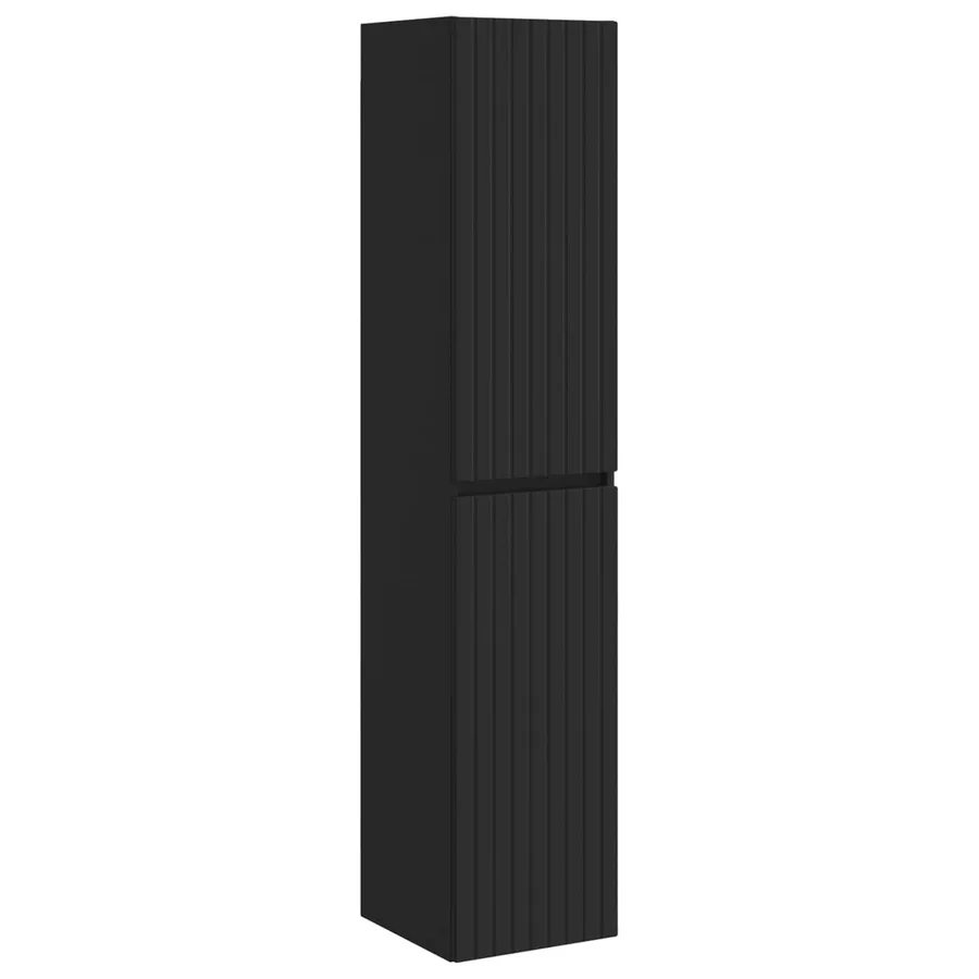 Cabinet de Salle de Bain Mural Noir 33 x 34,5 x 160 cm - 2