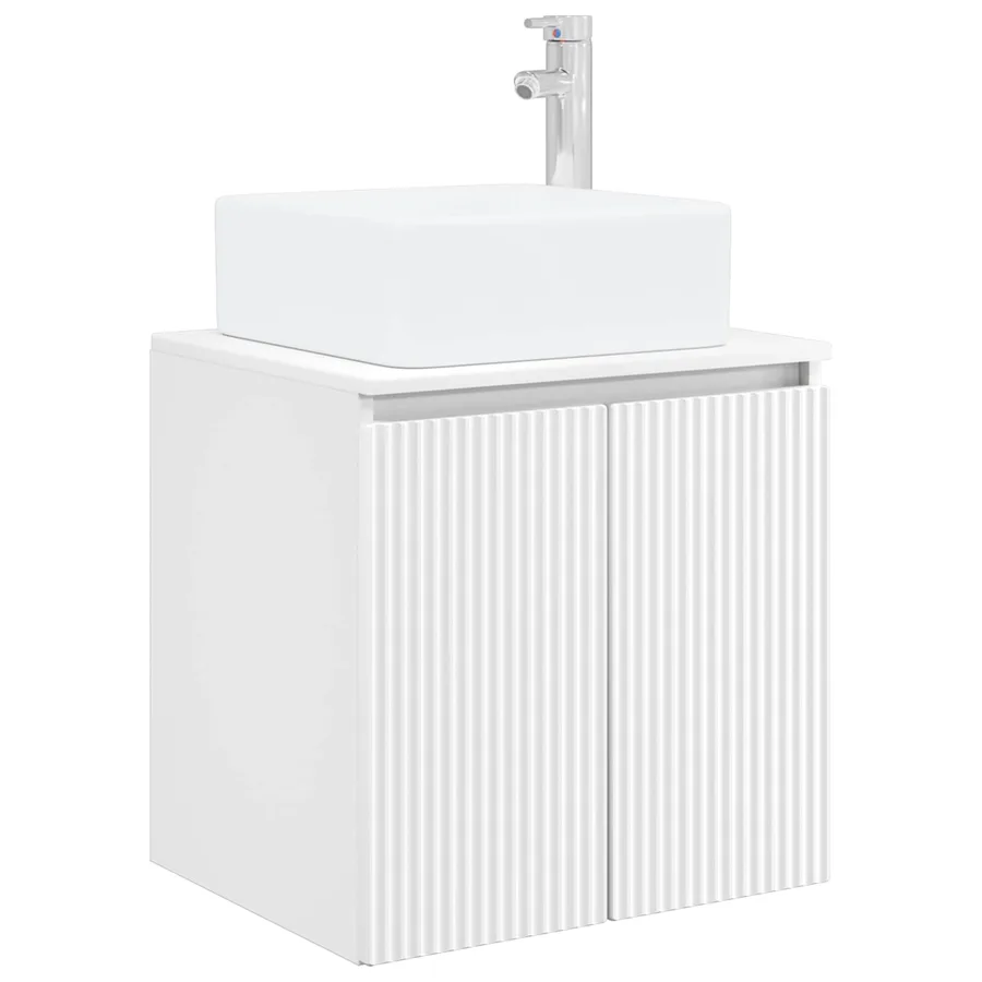 Vanité de lavabo mural Blanc 49,5 x 41 x 63 cm - 2