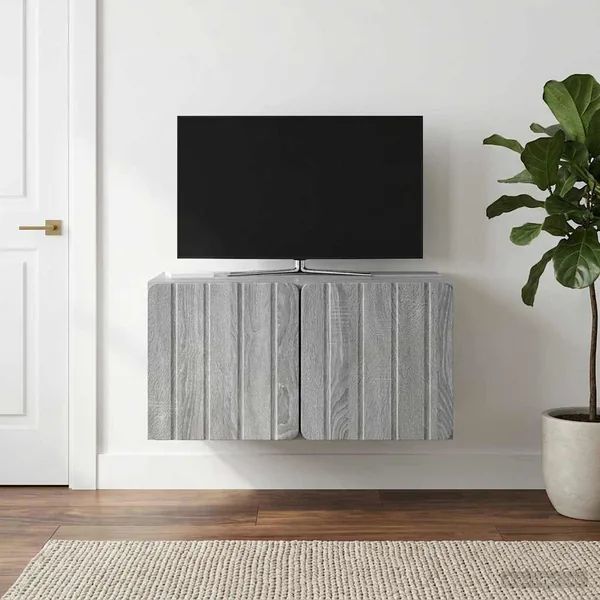 Meuble TV mural 59,5 x 41 x 30 cm Sonoma gris Bois d'ingénierie