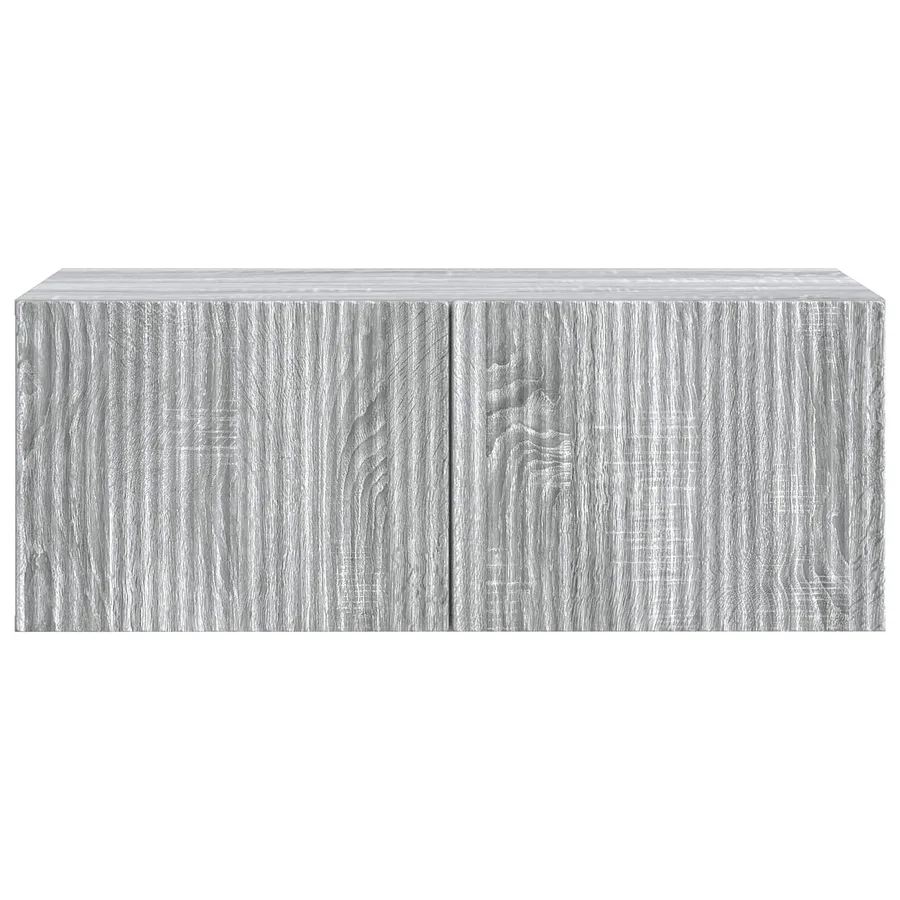 Meuble TV mural Sonoma gris 78,5 x 41 x 30 cm Bois d'ingénierie - 6