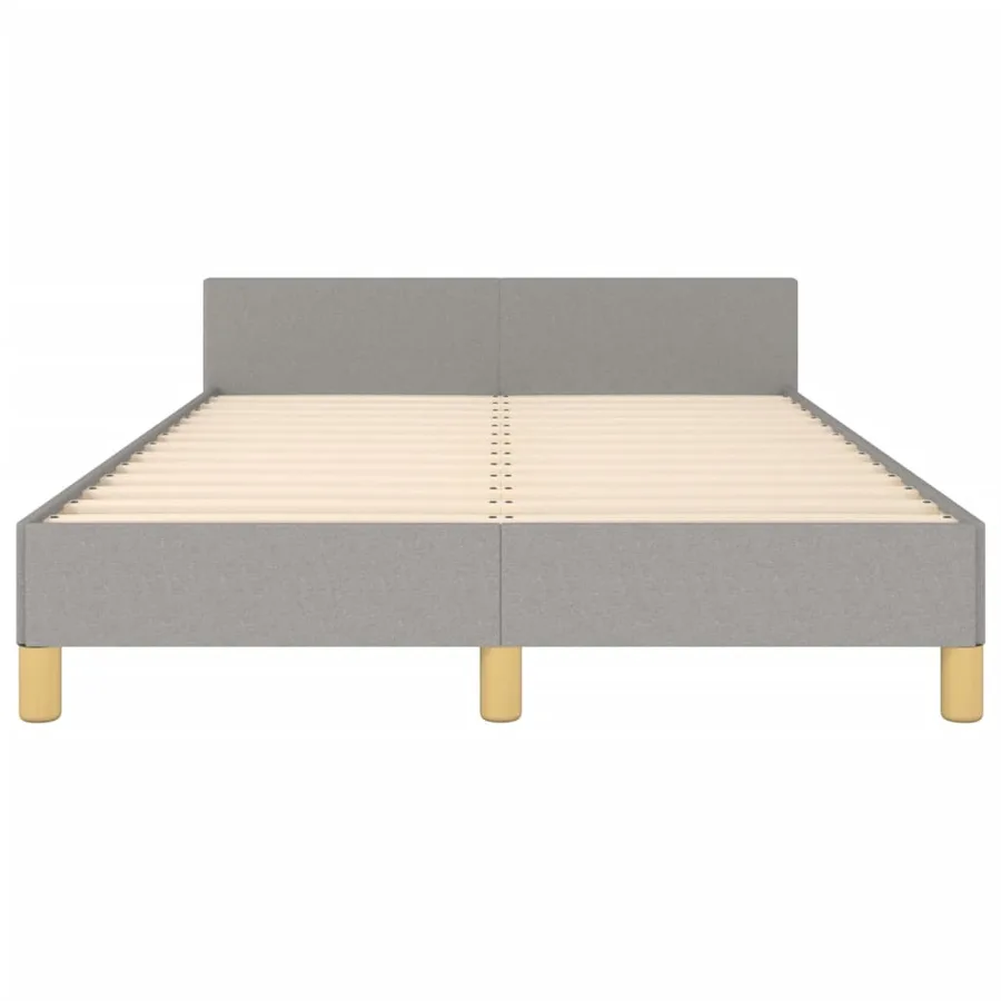 Cadre de lit sans matelas gris clair 120x200 cm tissu - 6